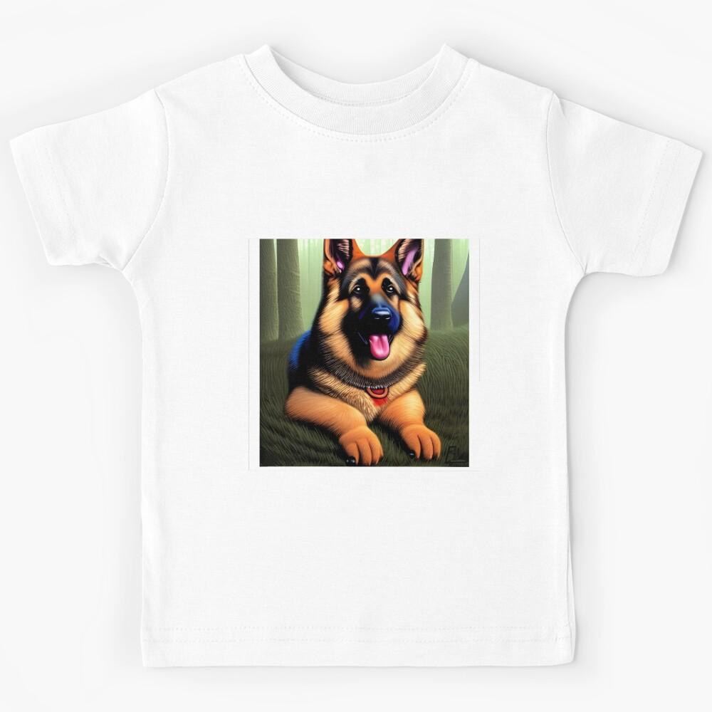 Chubby German shepherd Kids T-Shirt 100
