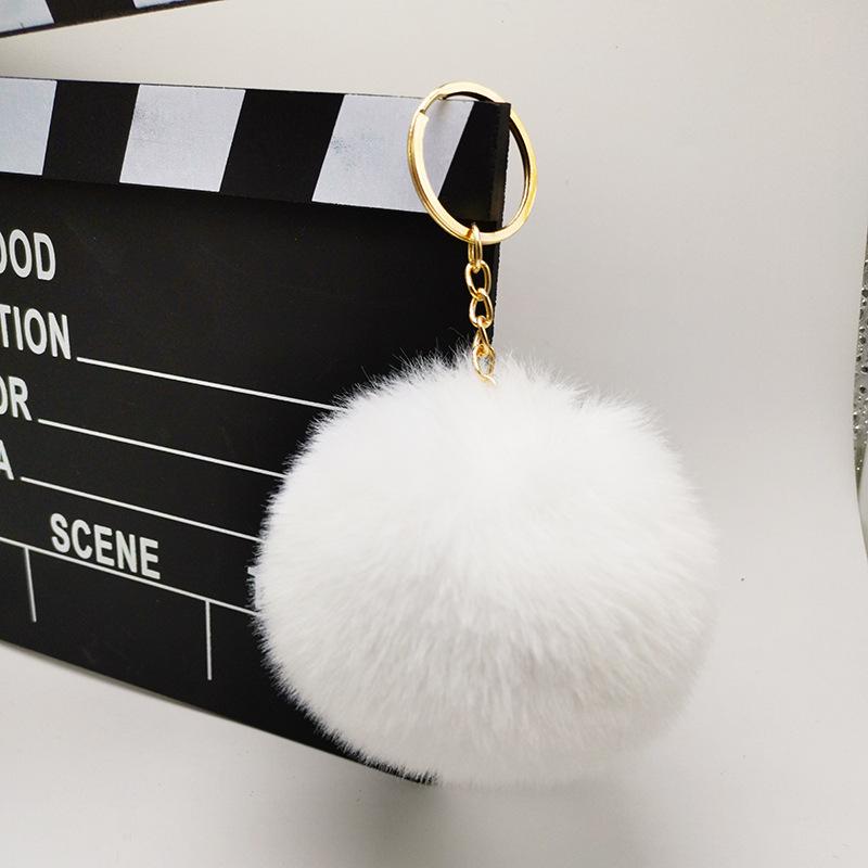 Rabbit Plush ball Pendant 8CM Ladies luggage Plush Keychain Pendant Bag Accessories Gifts