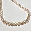Used Comes with a certificate of authenticity [Semi-Hanadama class] Akoya pearl pearl necklace Pearl SILVER stamp 7-7.5mm Pearl jewelry Glossy
