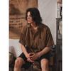Men's Ethnic Style Japanese Retro Short-Sleeve Loose Shirt