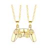 2Pcs Combinable Magnetic Gamepad Pendant Necklace, Colorful Geometric Design, Stylish Couple Daily Fashion Jewelry