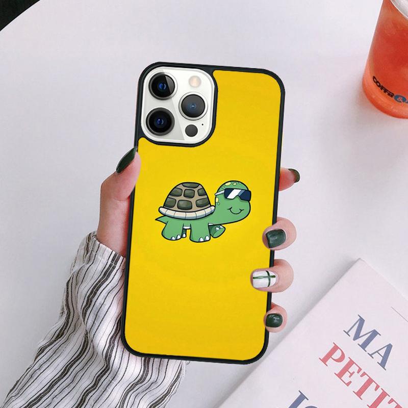 Cartoon Sea Turtle Tortoise Phone Case For iPhone 17 Air 14 13 12 16Pro Max 15 11 Plus Max Cover Shell coque