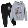 Warm Casual Hoodie Soldier Pattern Colorful Printing Fashionable Comfortable Long Sleeved Children's Set