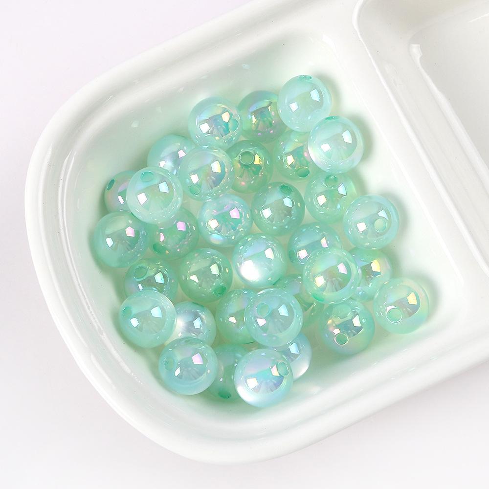 10pcs Acrylic Beads 12mm Round Bead String for DIY Jewelry Making, Mobile Phone Straps, Beaded Pens, Keychain Accessories