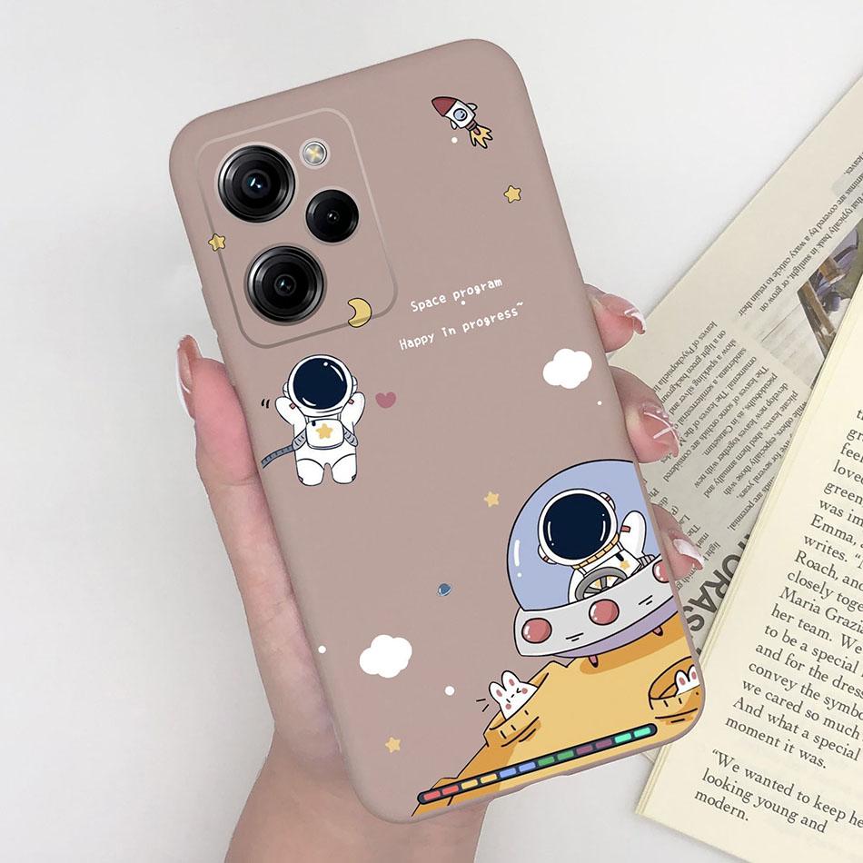 Silicone Case For Xiaomi Poco X5 Pro Pilot Bear Back Cover For POCOX5 X5Pro 5G Poco X 5 Pro Soft Matte Protective Phone Cases
