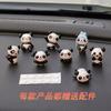 8Pcs/set Cute Panda Car Accessories Interior Funny Toys Car Decoration Dashboard Mini Cartoon DIY Auto Ornament Decor Supplies