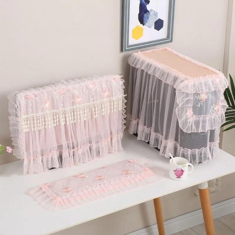 Fabric Lace Design European Style Computer Desktop Dustproof Computer Cover Cloth Keyboard Computer Host Cover Cloth 3PCS ZG266