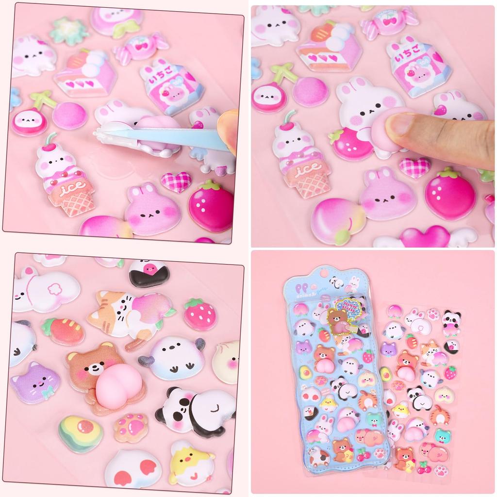Chaojibao Squishy Butt Sticker Cute 3D Stickers for Smartphone Case Pop Diary Reward DIY Decor for Kids and Perfect for Water Smartphone and Albums