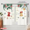 2pcs,2D Plane Printing Curtains&Window Treatment Christmas Bells Holly Berries (2) Versatile 100% Polyester (without Rod)