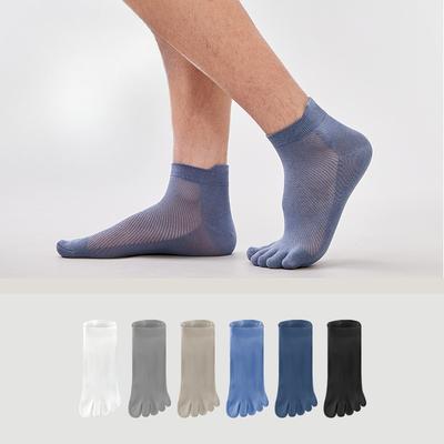 Herren Frühlings- und Sommer-Neue antibakterielle Deodorant-Netz-atmungsaktive Fünf-Finger-Socken