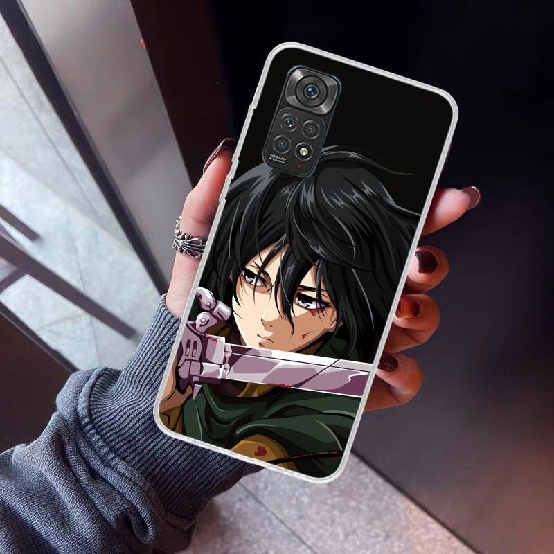 

A-Attack on T-Titan Annie Mikasa Phone Case For Xiaomi Redmi Note 10 11 12 13 14 15 Pro Plus 11S 12S 14S 11T 11E 10S Soft TPU Ba Redmi Note 14 4G