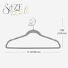 Beige Velvet Hangers 10 Pack, Non Slip Clothes Felt Hanger Heavy Duty for Coat, Premium Slim Space Saving Suit Hangers for Close