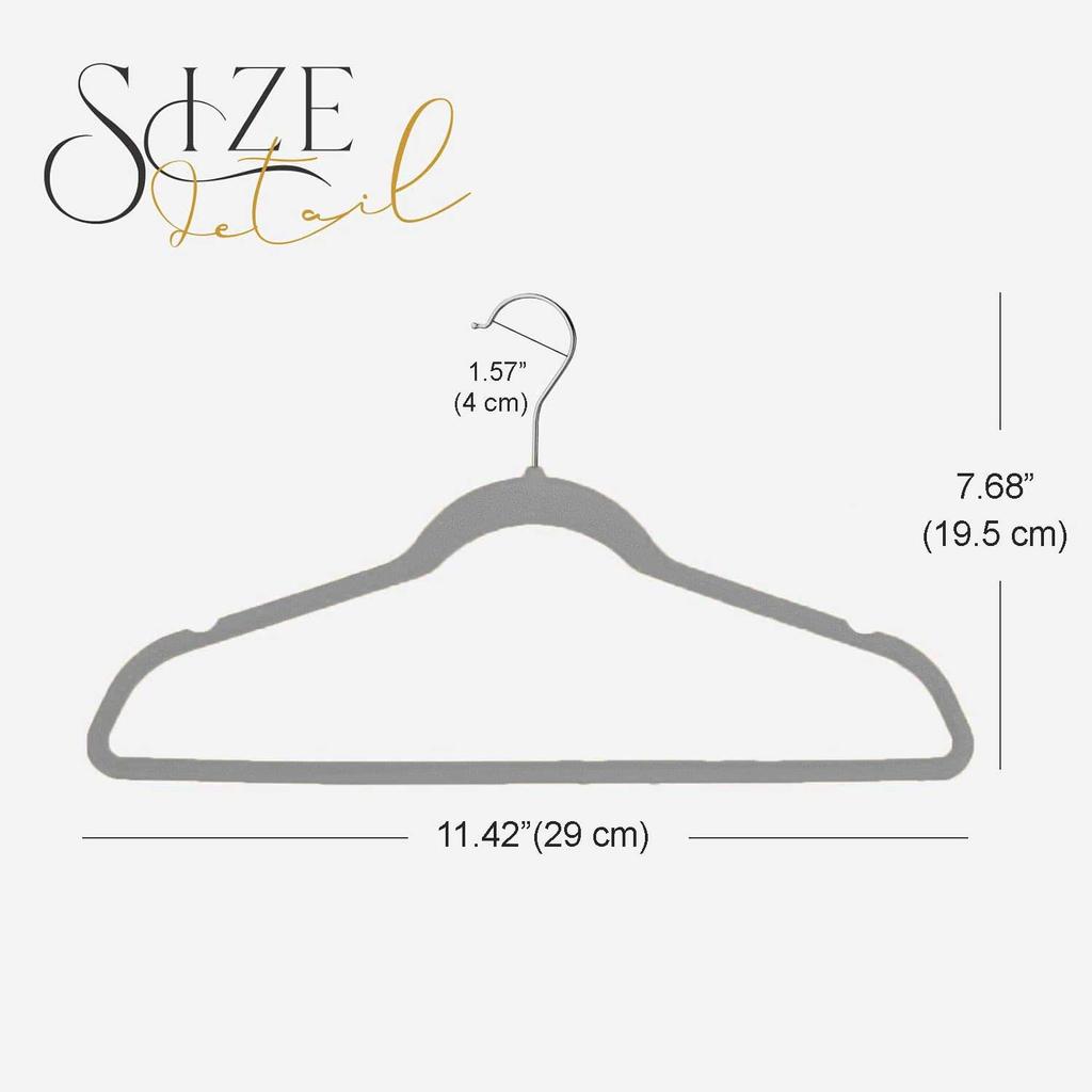 Beige Velvet Hangers 10 Pack, Non Slip Clothes Felt Hanger Heavy Duty for Coat, Premium Slim Space Saving Suit Hangers for Close