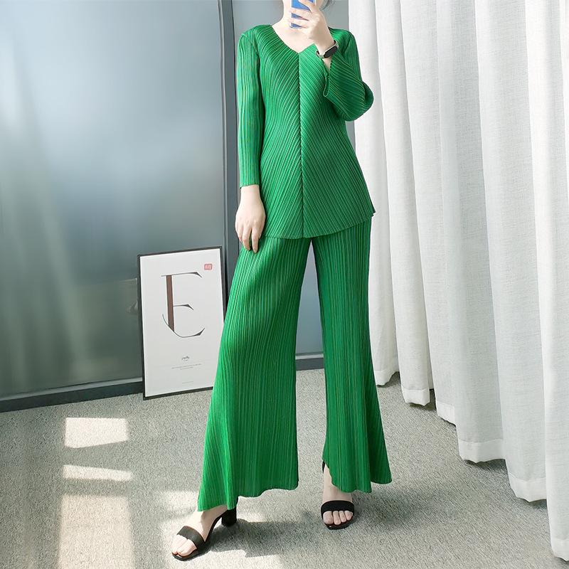 Frühling 2025 Miyake Schlankmachendes Mode Plissee Zweiteiler - Lingying 7701