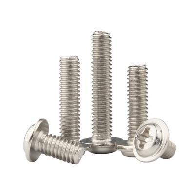 10PCS M3 / M4 Round Head Screw PWM Screws Pan Washer Stainless Steel Cross Screw