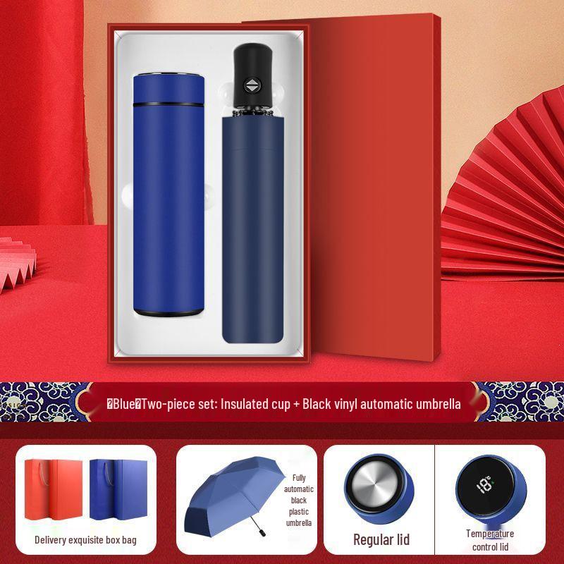 Festival-Geschenkset für Unternehmen: Bürobecher, Regenschirm, Thermoskanne, Nagelsouvenir
