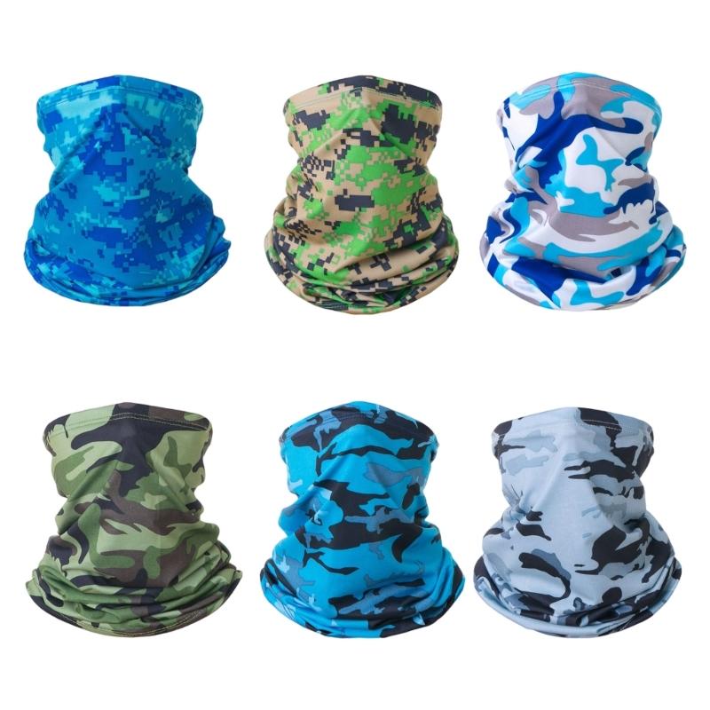 6PCS Stretchable Sun Protective Face Cover For Cycling Hiking Skiing Breathable Sunshade Mask for Outdoor Activity