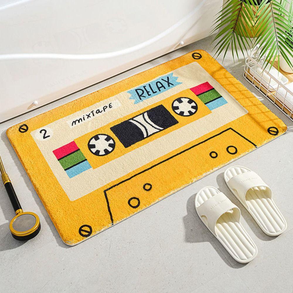 Absorbent Floor Carpet Non-Slip Floor Rugs Plush Imitation Cashmere Floor Mat  Bathroom