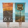 Towel Textile Bathrobe Beach Quick-Drying Lightweight Portable Camping Swim Pool Route 66 Travel