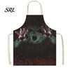 Halloween Theme Photography Butcher Apron with Realistic Blood Stain, Washable Protective Work Apron, Novelty Barbecue Horror Costume Prop for Cosplay