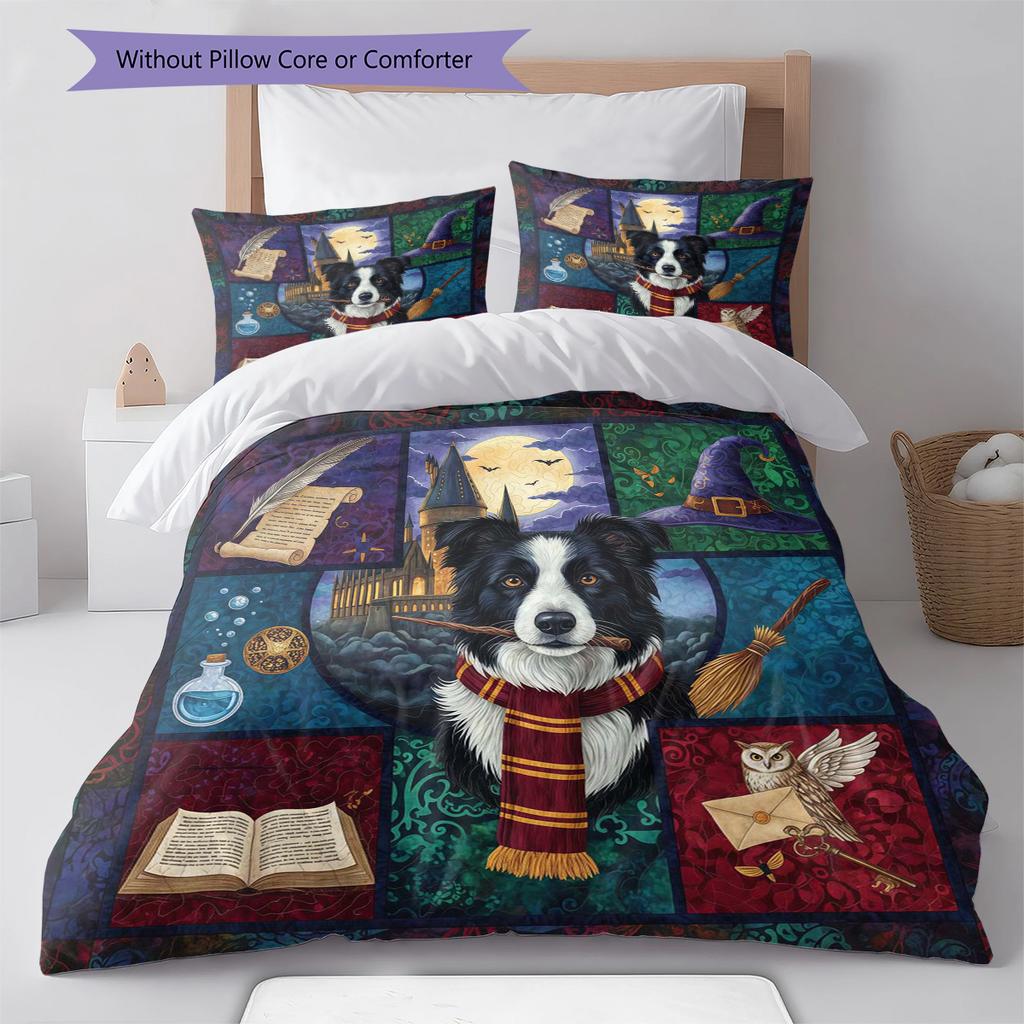 Cartoon Pattern Bedding Quilt Set Quilt Cover Pillowcase Home Decoration Birthday Gift (1 * duvet cover + 2 * pillowcase, without core)