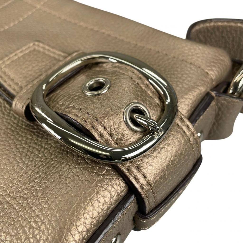 COACH Soho Graboutin leather Shoulder Bag leather gold Women F16514 Used