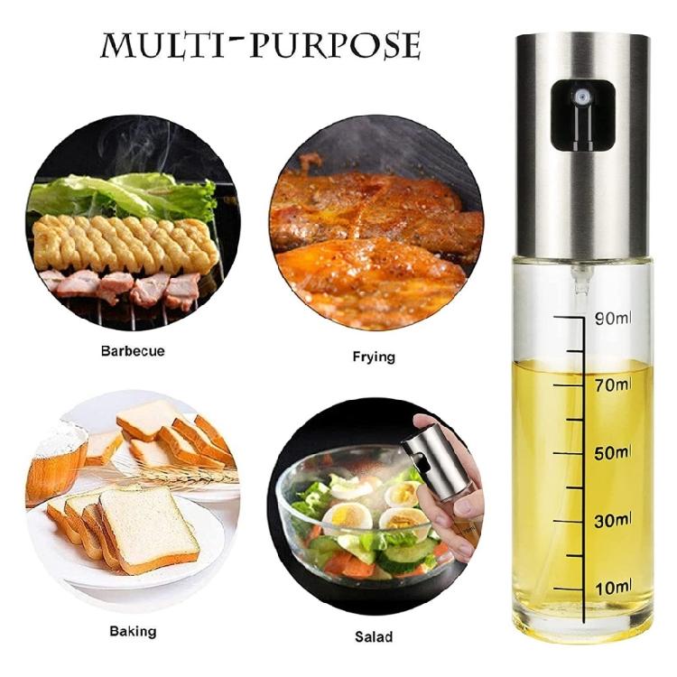 3/4/5Pieces Oil-Spritzer Air Fryer Press Type Refillable Olive-Oil-Sprayer Tool