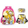 Garfield Joint Three-Piece Garfield Show Schoolbag + Satchel + Pencil Case Cute Campus