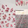 1 Pc 5D Sunflower Nail Stickers Rose Daisy Cherry Blossom Self-adhesive Nail Art Stickers Oil Painting Decorative Sticker