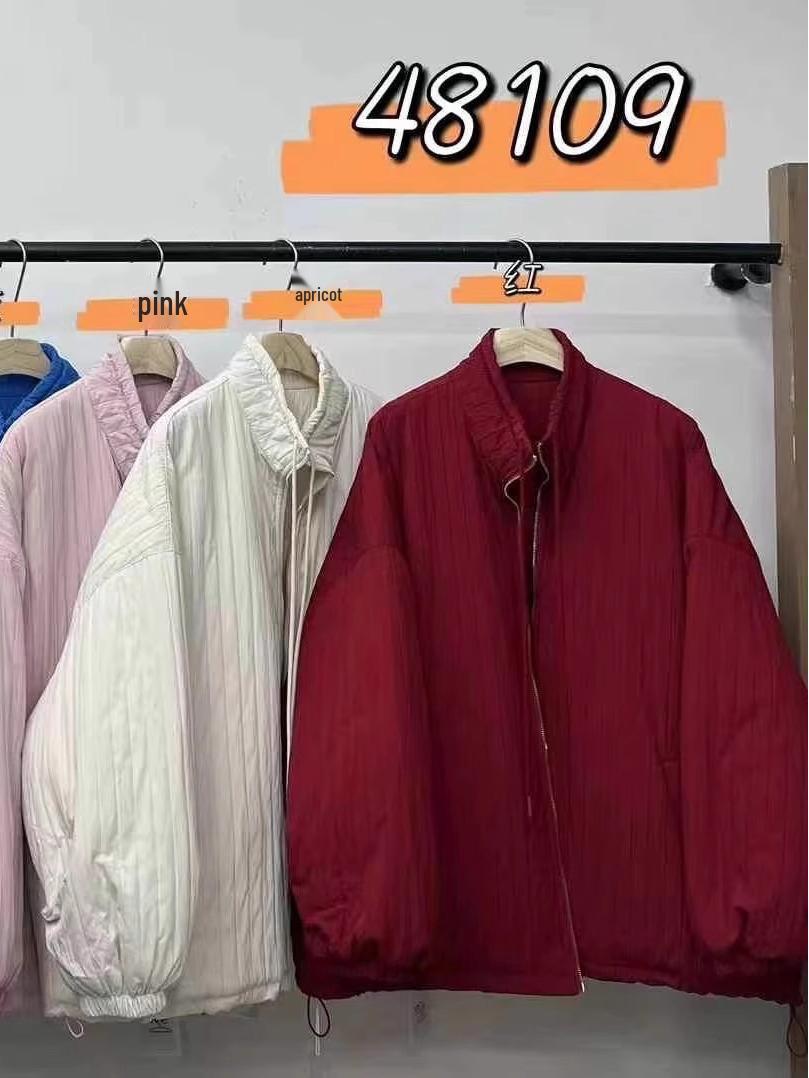 

Women s Winter Loose Plus Size Stand Collar Cotton Jacket, Versatile Casual Style. One Size