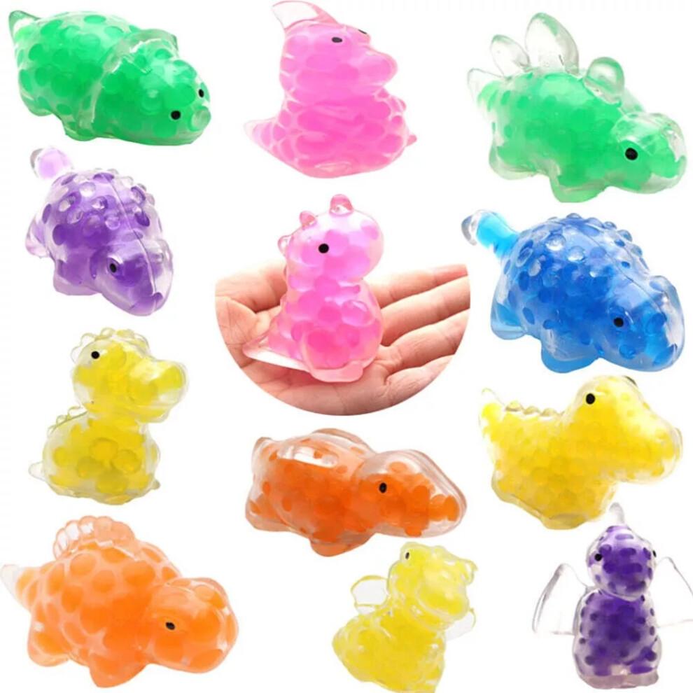 Mini Squishy Squeeze Dinosaur Fidget Toys with Water Beads Anti Stress Sensory..