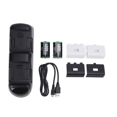 Controller-Ladestation für Series X S LED-Controller Dual-Ständer-Ladestation mit 2 4800mWh