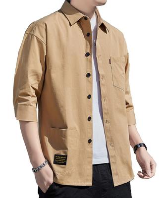 Shirts for Oxford Shirts [COMOOS] Men, 3/4 Sleeve, Casual, Plain, Shirts, Men's Casual, Cotton, Men's