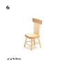 Miniature 1/12 Dollhouse Wooden Table Simulation Chair Table Furniture Toys Doll House Decoration