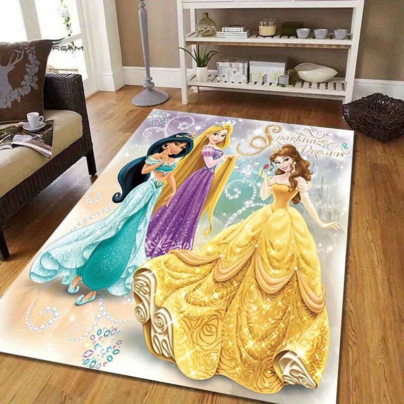 1pc Princess Pattern Area Rug Soft Flannel Floor Mat for Living Room,Office,Bedroom and Carpet,Sofa Coffee Table Floor Mat