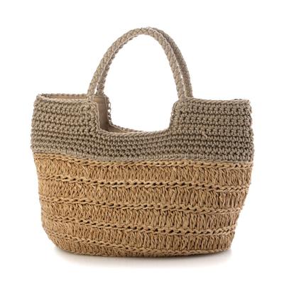 Mini Tote Bag with Contrasting Knit Pattern