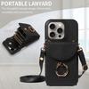 Litchi Texture Wallet Case for iPhone 16 Pro Max/15 Plus, Rugged Shockproof Cover with Card Holder & Ring Kickstand, Heavy Duty Protective Case
