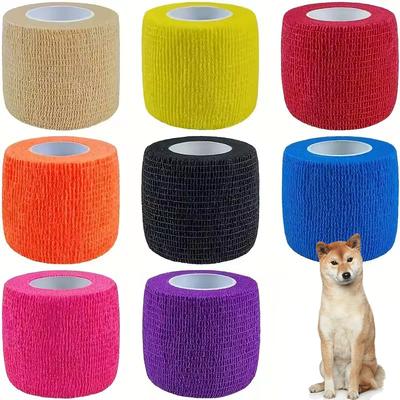 CNKESS  6pcs Self-Adhering Bandage Fixing Bandage Animal Bandage Hand Tearing Waterproof Elastic Bandage for Pets 5 Cm X 4.5 M
