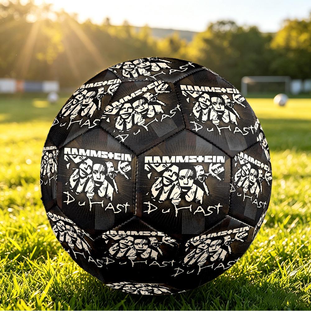 Rammstein Print Standard Size 5 Soccer Ball Durable Shock?Absorbing Ball For Training Match Outdoor Play