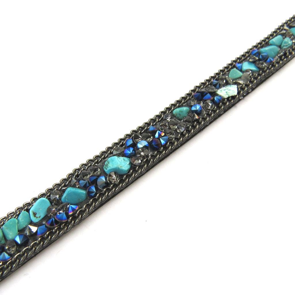 Les Trésors De Lily [N6338] - Bracelet Créateur 'Sissi' bleu noir