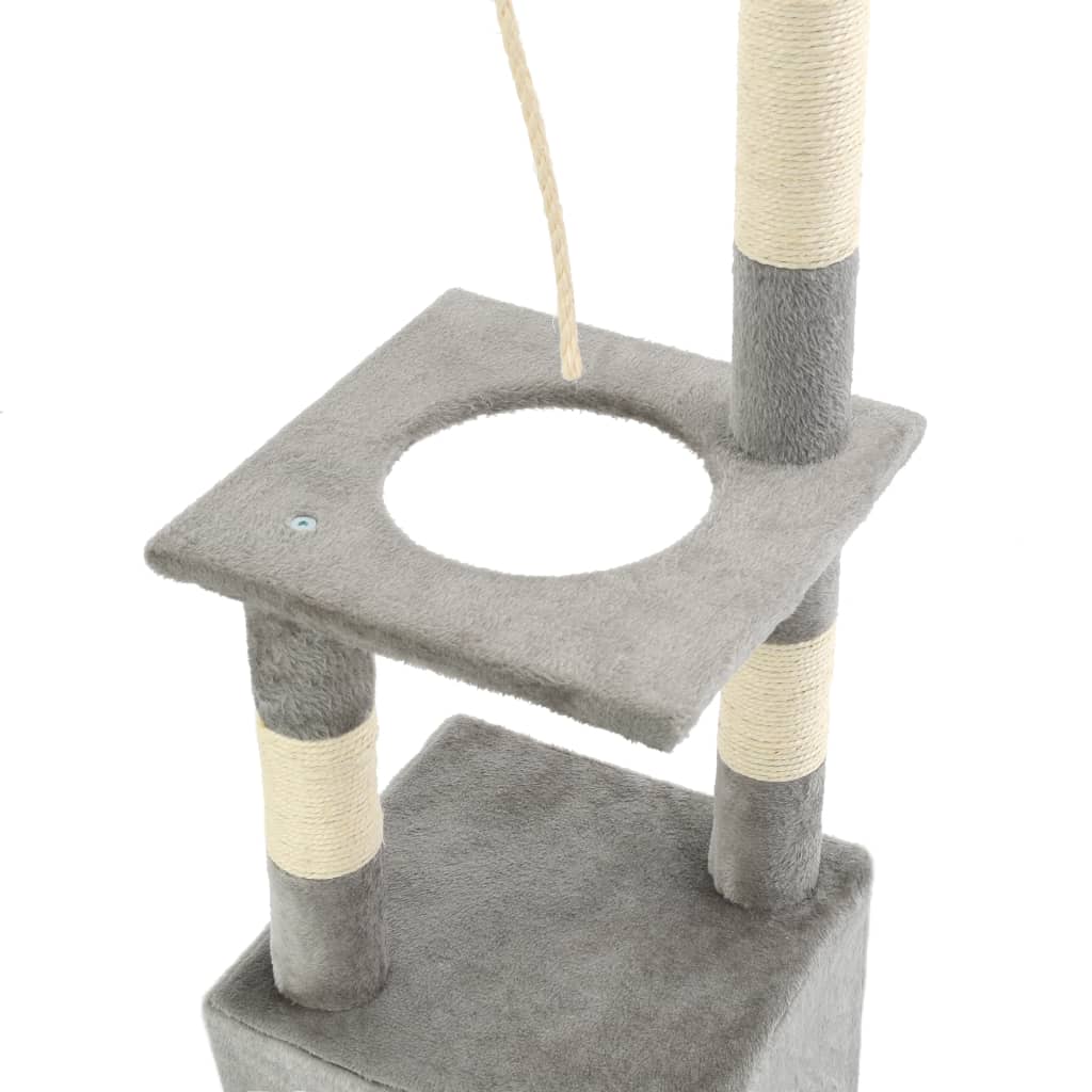 Cat Scratching Post with Sisal Scratching Posts 109 cm Grey