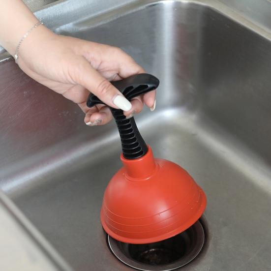 Durable Rust-Resistant Sink Plunger with Non-Slip Handle for Easy Bathroom and Home Unclogging