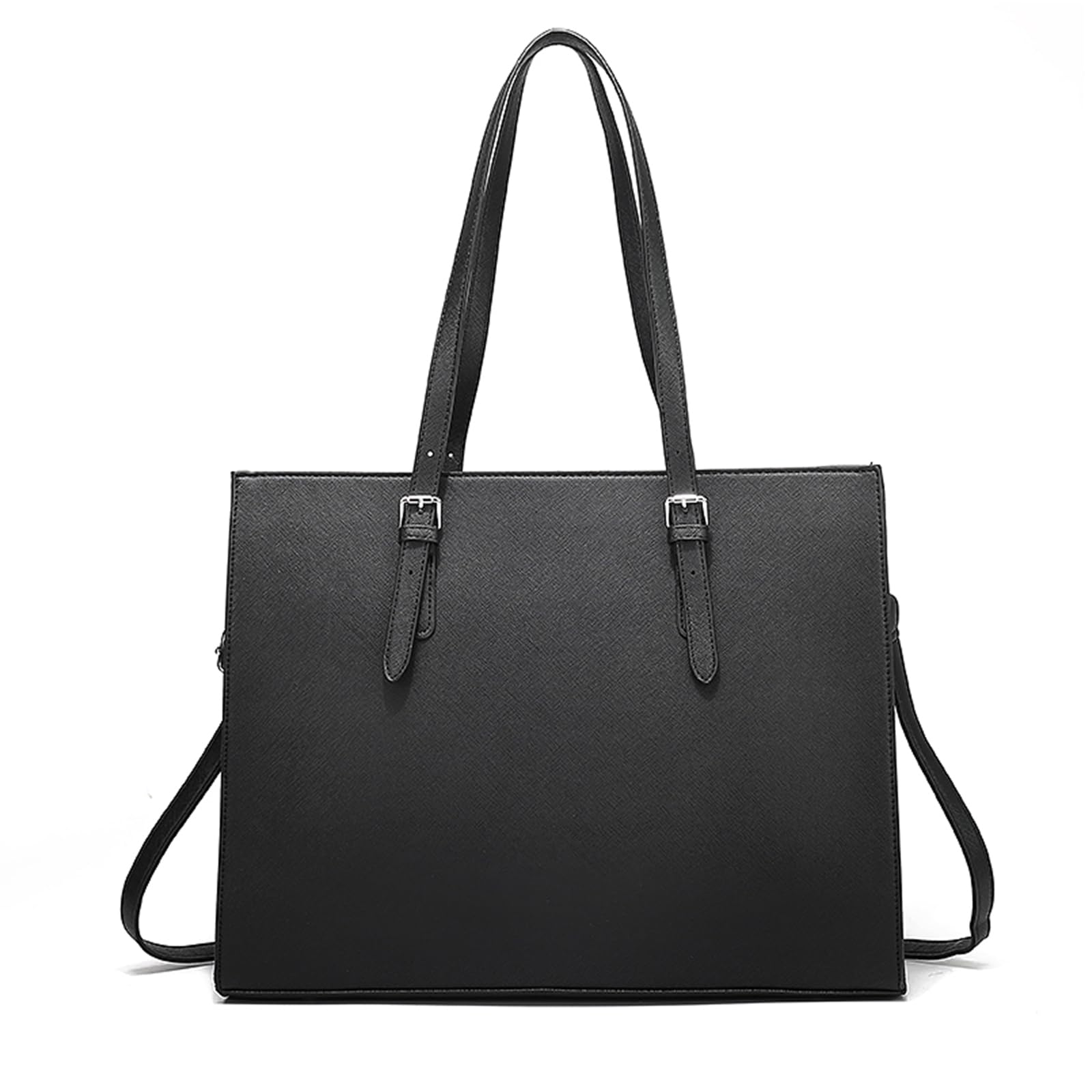 

Maytopia Бізнес-сумка через плече для ноутбука зі штучної шкіри та ПУ, велика, формату А4. Ідеально підходить для роботи, бізнесу або Сумка TTB227, Сумка, Сумка-тоут, Зберігання для 15,6-дюймового ноутбука, чорний