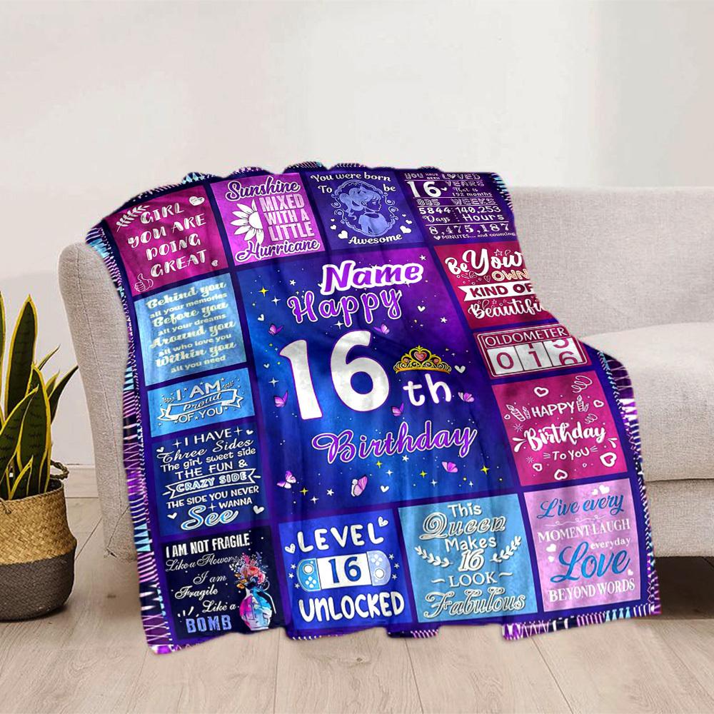 Birthday Girl You Are Doing Great Home Customize Your Name Blankets Comfortable Soft Lightweight Multipurpose Blanket For Picnic Sofa Office Bed