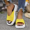 Fashion Comemore Summer Slippers for Women Outside Wear Retro Thick Bottom Roman Beach Sandals Casual Mesh Breathable Open Toe Slides