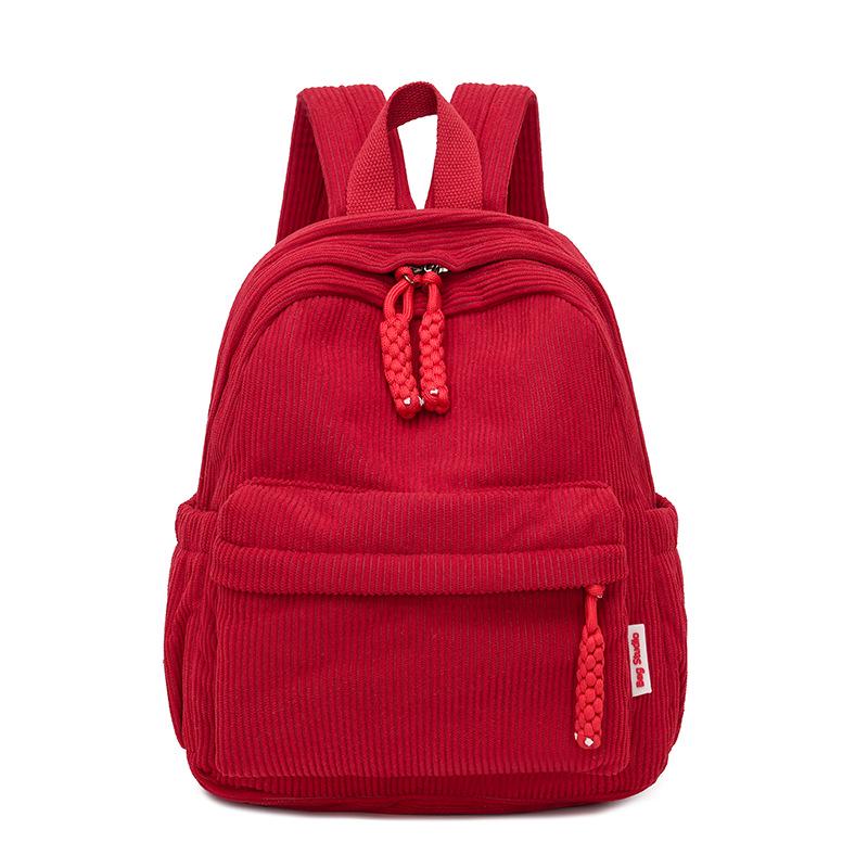 Winter Corduroy Small Backpack - Women's 2025 Casual Mori Style