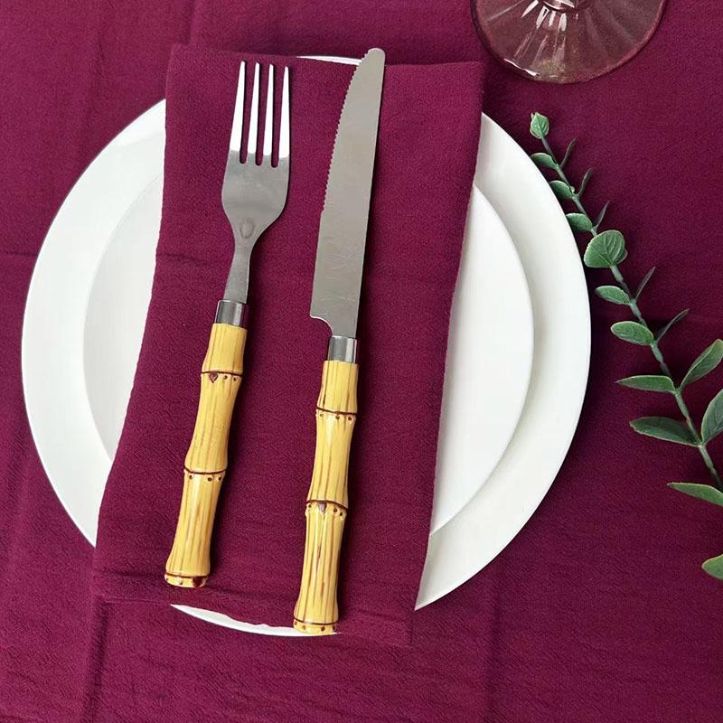 Set of 6 30x45cm Burgundy Cloth Napkins,Washable Table Napkins for Family Dinning,Christmas Party Wedding Baby Shower Decoration