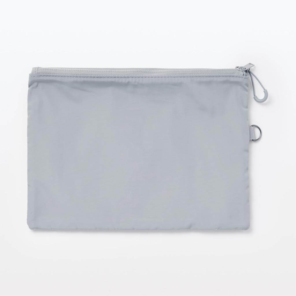 MUJI Polyester Double Zipper Large Case, Gray, (OHG89A3S)