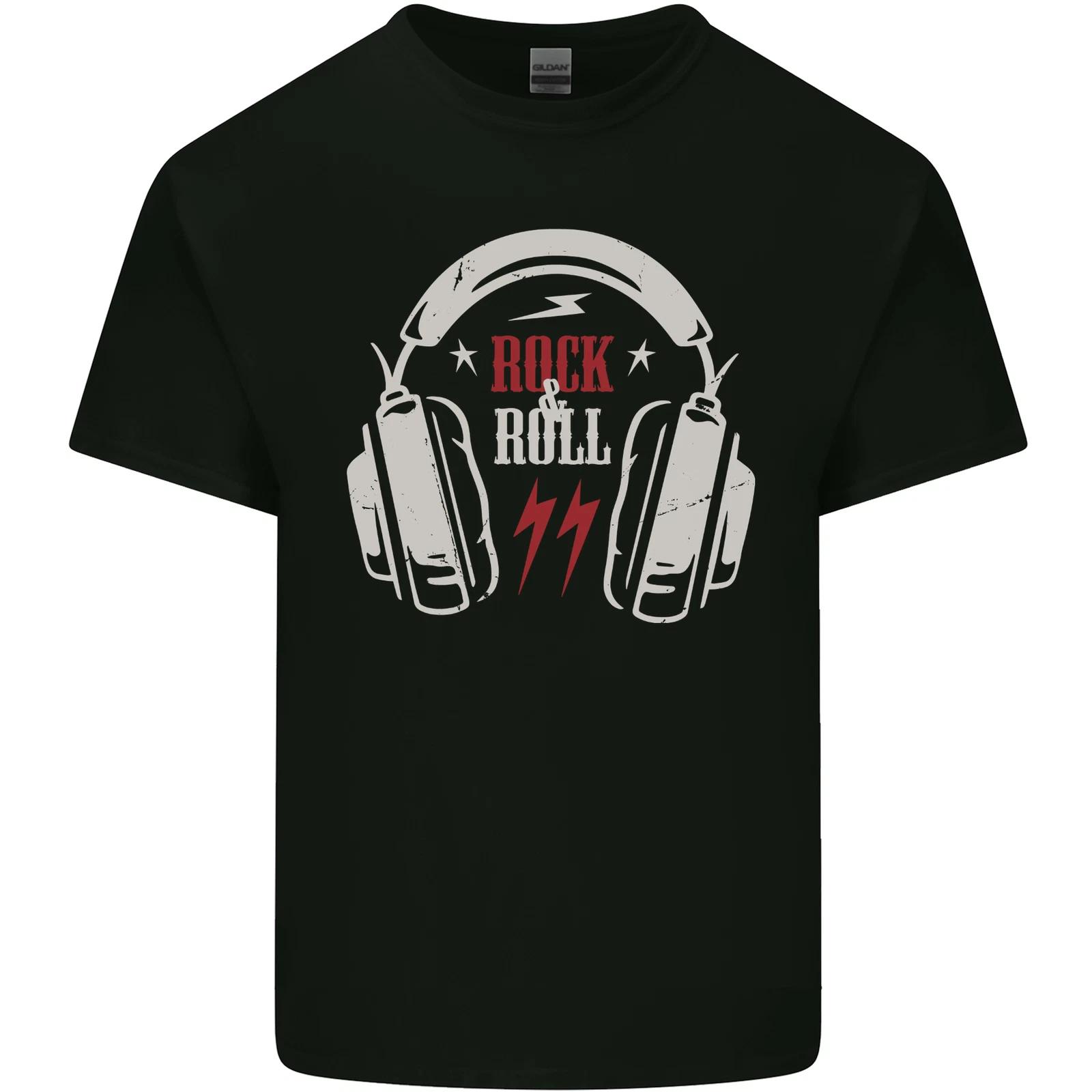 Rock n Roll Headphones Music Kids T-Shirt Childrens 3XL