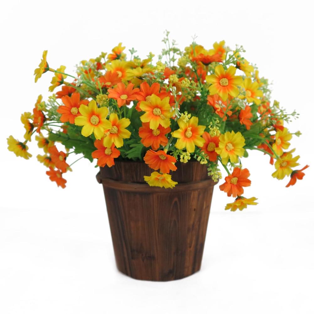Good looking 1 Bouquet 28 Heads Artificial Fake Cute Daisys Flower Home Wedding Garden Decor Flower decorative not pot